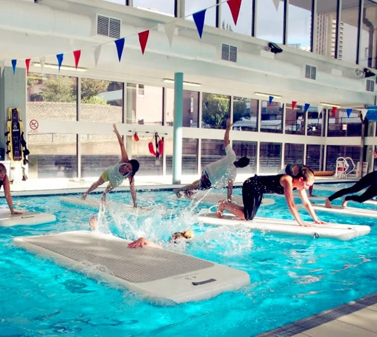 

2022 Sale New Adults Floating Inflatable Gym Mat Commercial Water Yoga Inflatable Air Mat Sale JUMPFUN Brand China