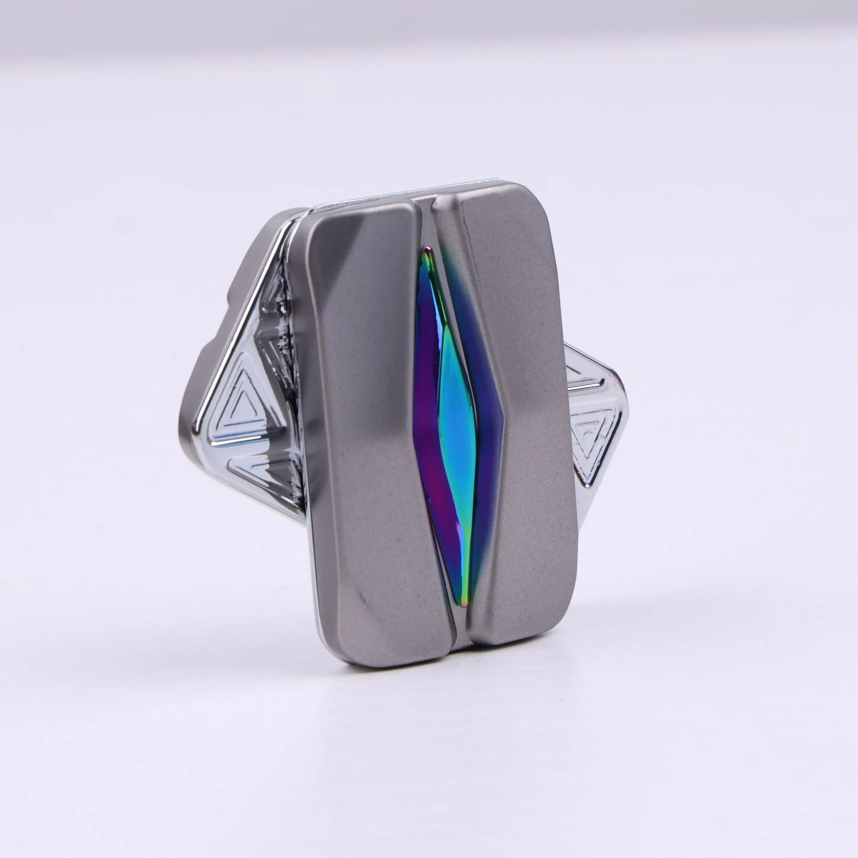 Metal Fidget Spinner Colorful Laser Inlay EDC Hand Spinner Stress Relief Toy Smooth Rotation Anti-Anxiety Fidget Toy For Adult C