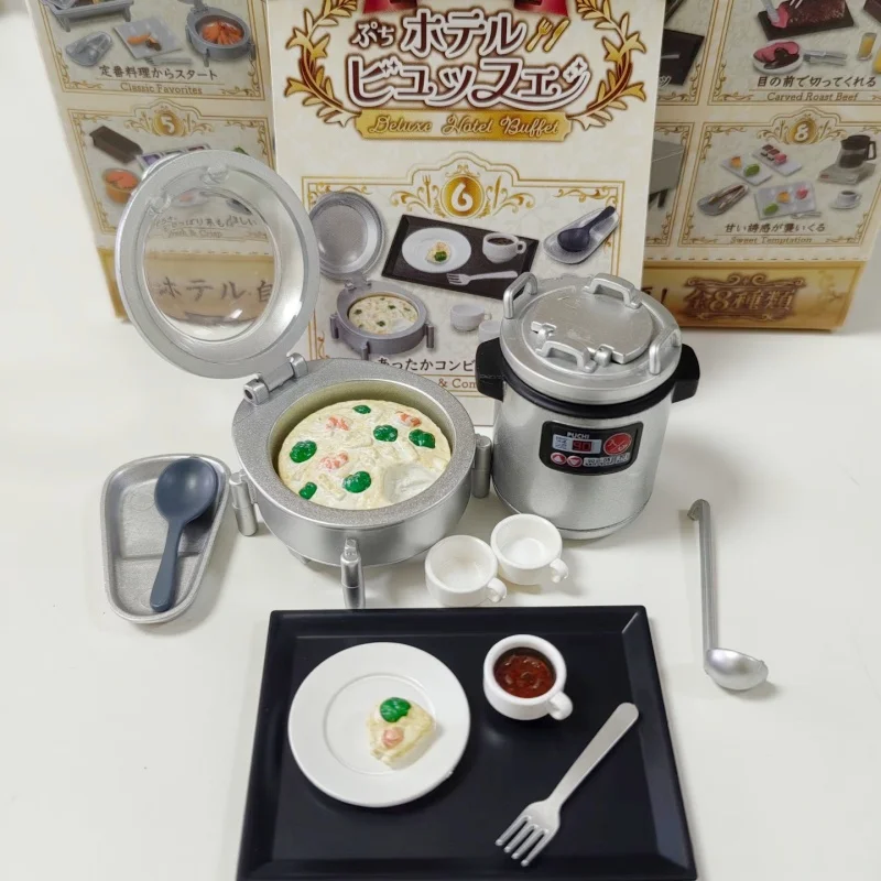 Re-Ment Miniature Food Playset Blind Box Hotel Deluxe Buffet Cucina Giapponese Decorazione da Tavolo Ornamenti da Collezione