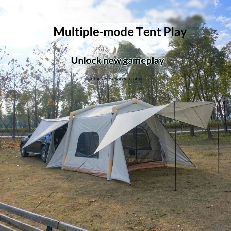 High Quality Inflatable Car Rear Tent, Universal Fit, Four-Season, UV & Water Resistant, Made of 210D Oxford Fabric for Family