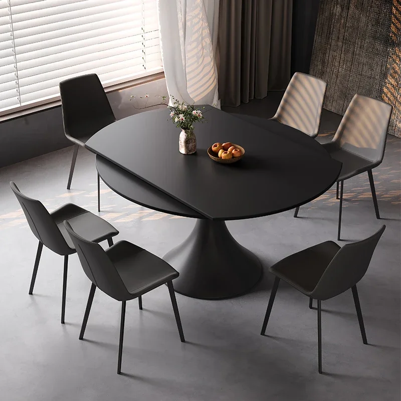 Round Design Dining Table Special Extendable Restaurant Modern Dining Table Center Newclassic Table A Manger Kitchen Furniture