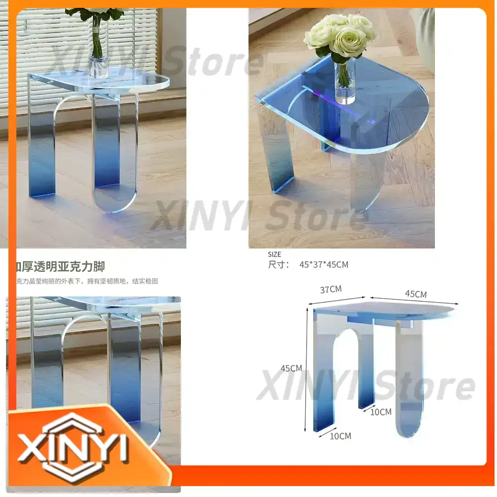 Acrylic Small Coffee Table for 45×37×45 cm Tea Table Book Shelf Magazine Stand Creative Colorful Modern Furniture for Office