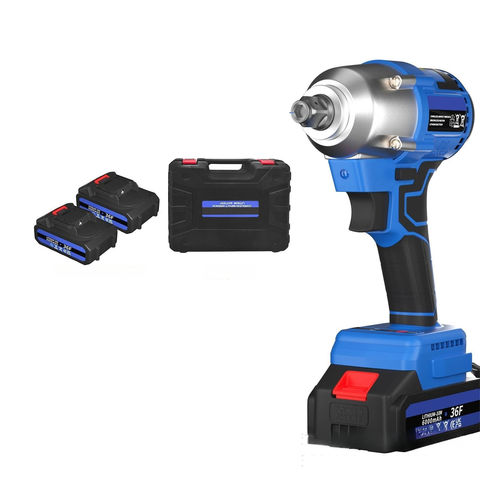 Portable Cordless Power Drill Set Impact Screw Driver with 6000mAh Li-Ion Battery Screwdriver Kit Combi Drill