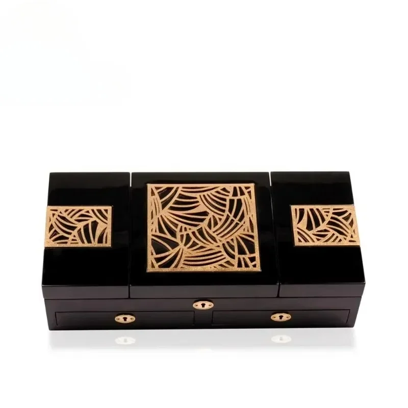 exquisite craftsmanship Box Gold Foil Engraving Wooden Storage Box JEWEL CASE With SABER Certificate