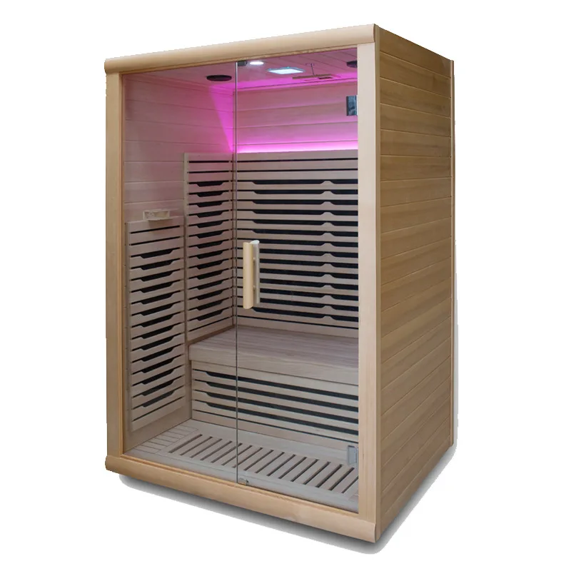 Ferninfrarot-Sauna, Dampfbad für den Hausgebrauch, Doppel-Dampfbad, Schweißraum aus Hemlock-Holz für den Hausgebrauch