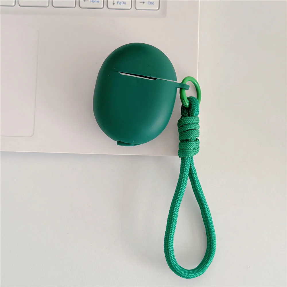 Suitable for Google Pixel Buds A Series Bluetooth Earphones, Silicone Protective Case with Rope Buckle, Anti Loss and Dustproof