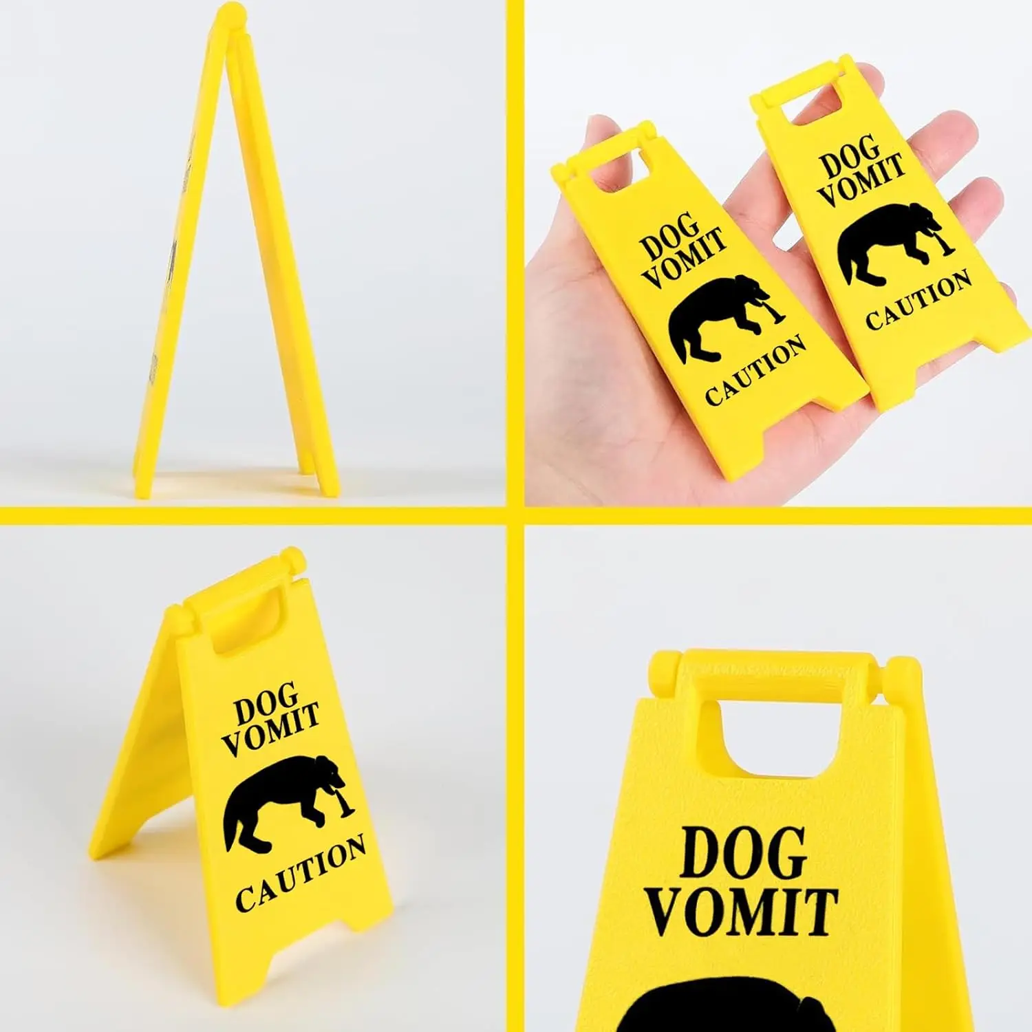 الكلب والقط القيء علامة تحذير القط القيء علامة 5 بوصة القطط القيء علامات التحذير مكتب الزينة مضحك الجدة القطط علامات