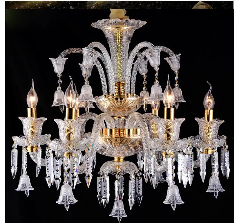 

Modern Crystal Chandelier For Living Room Dining Room Light Fixture Crystal K9 Clear Golden Hanging Lamp Uniqe Design Lighting