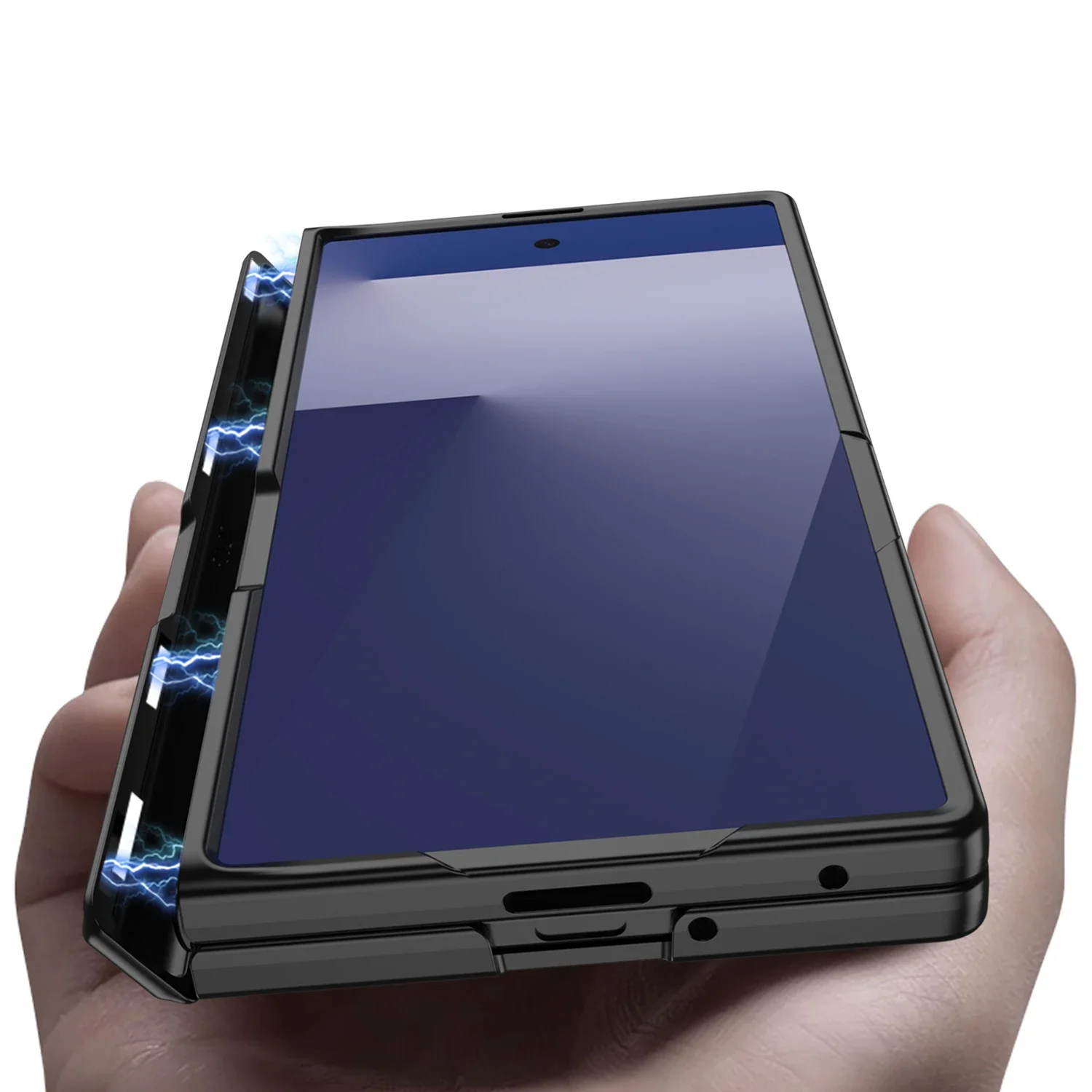 Все включено чехол для телефона с магнитным шарниром для Samsung Galaxy Z Fold 7, 6, 5, 4, 3, 5G с защитным стеклом для экрана, противоударный чехол