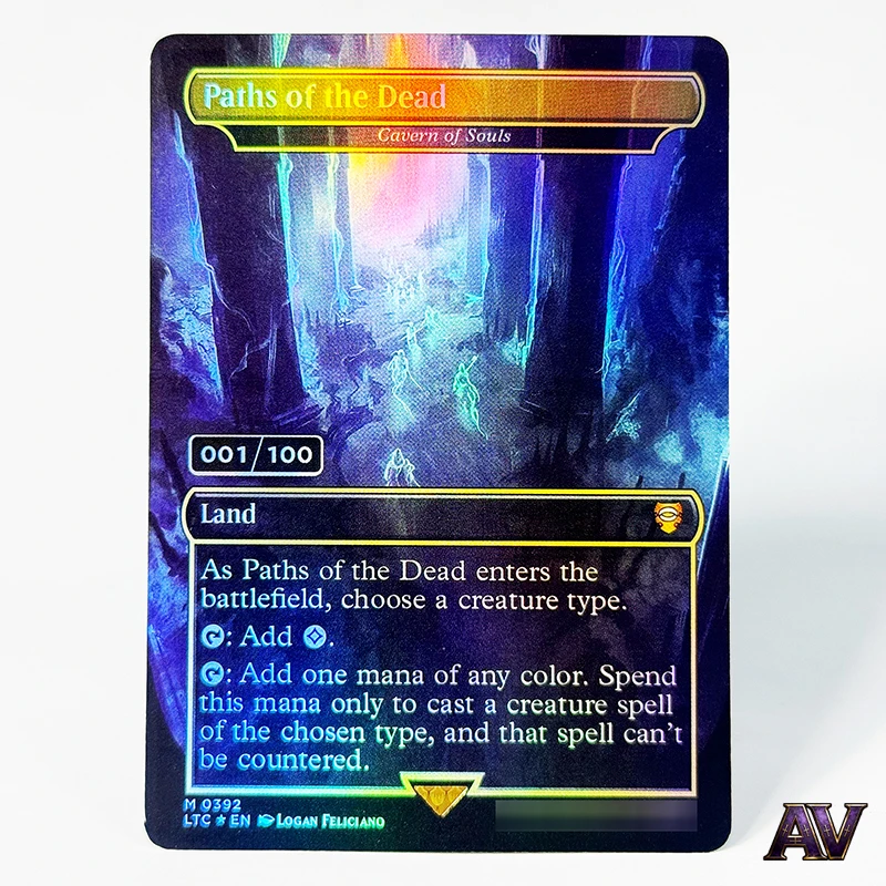 

M 392 Land Paths of the Dead - Cavern of Souls Serial Numbered LTC Commander Set Series HoloFoil Proxy Cards