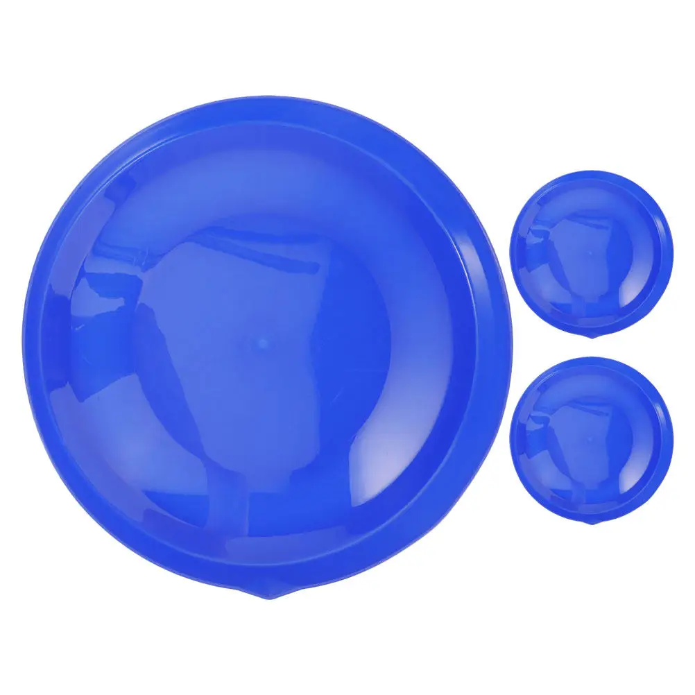 3Pcs Outdoor Bubble Ring Large Set Soap Water Storage Tray Endless Fun Backyard Park Family Activities Plastic Plates