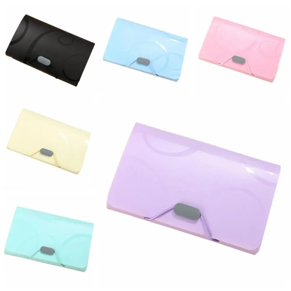 Stripe Rainbow Organ Bag Wear-resistant Spring Rope A6 File Storage Bag Large-capacity Waterproof Bill Package File Storage