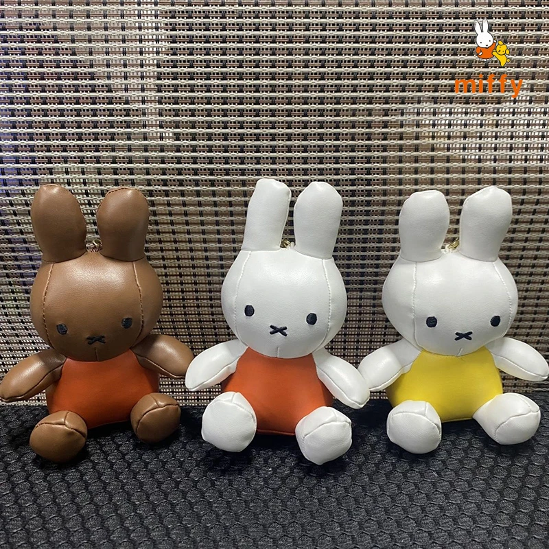 Muñeco de peluche Kawaii Miffy, mochila de juguete de peluche de PU con dopamina de dibujos animados, accesorios de Anime de moda delicada, regalos de cumpleaños perfectos para niñas