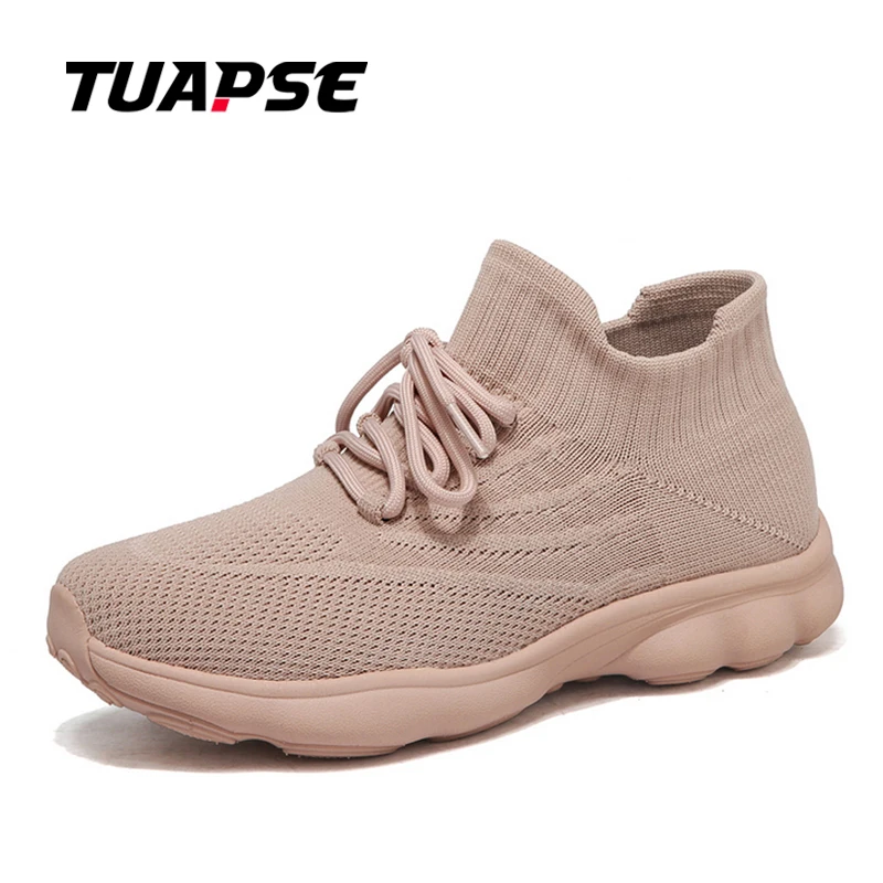 

TUAPSE Couple Socks Shoes Women's Summer Sports Fly-Woven Mesh Breathable Lightweight Soft Non-Slip Sole Travel Walking Shoes