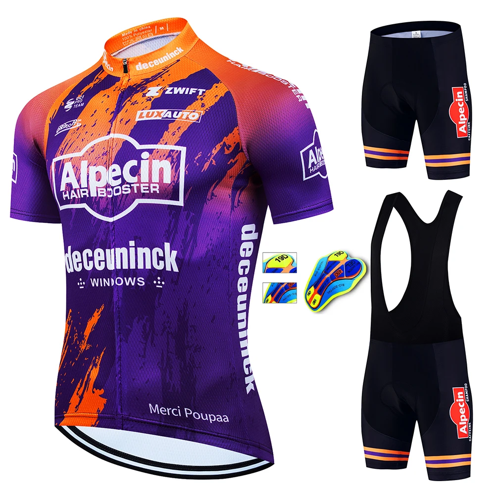 ALPECIN Team Jersey Cycling Men's Cycling Set Man Bicycle for Men Clothing Road Bike Accessories Short Mtb Man Cycle Wear Summer