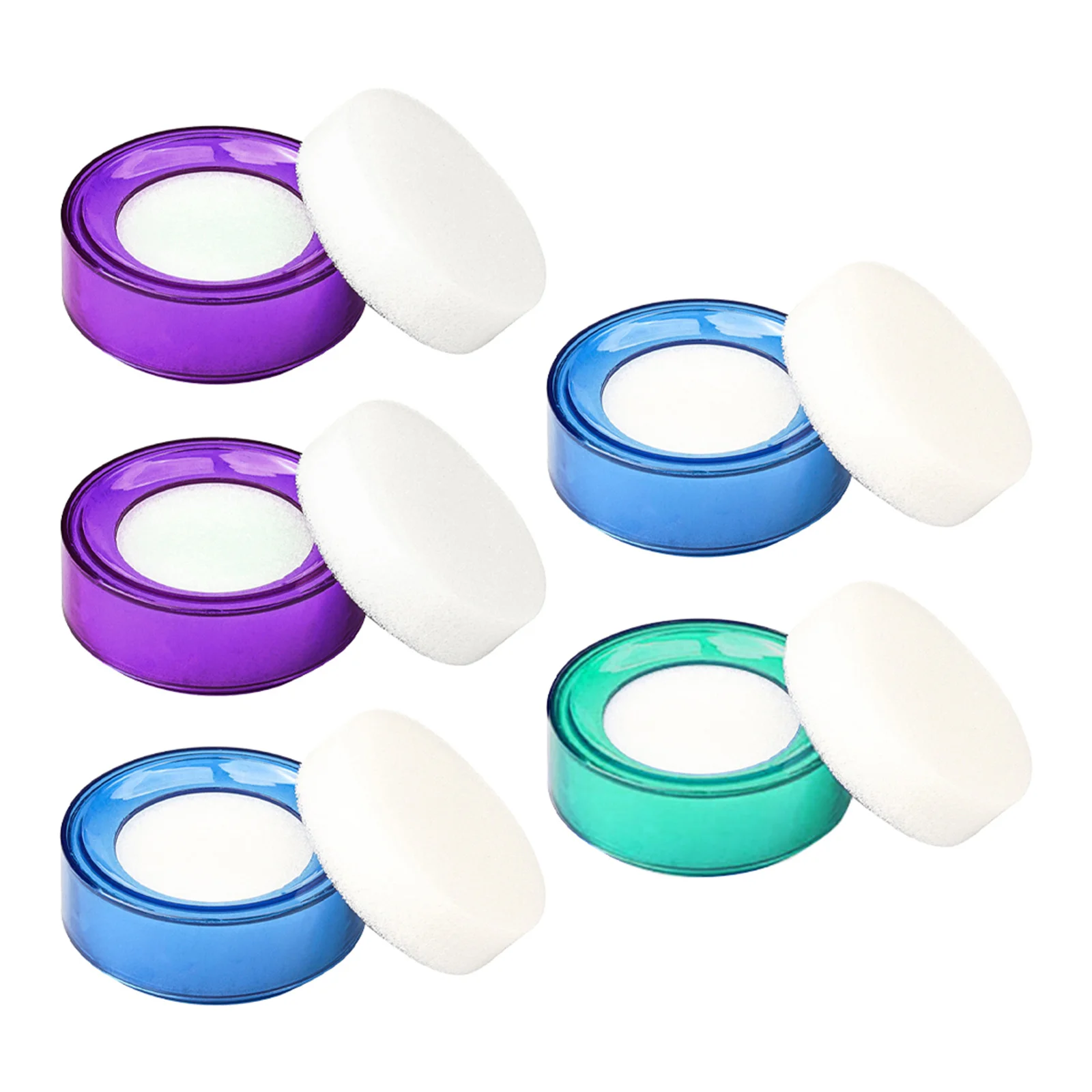 

5pcs Pointing Sponge Box For Bank Counting Tools Fingertip Moistener Lightweight Hand Money Counter Tool, Easy Carry For