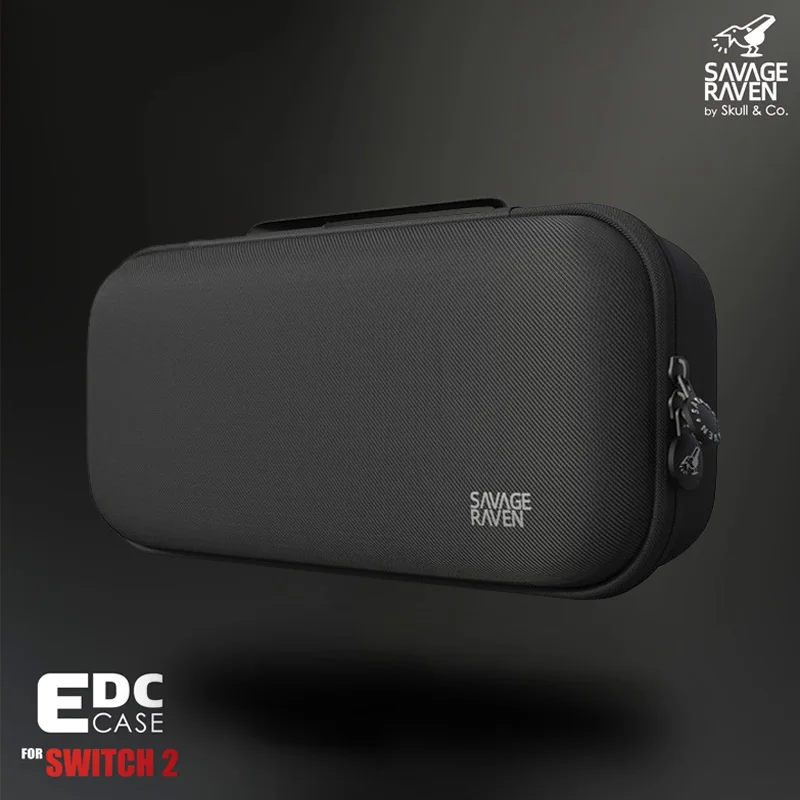 

Сумка для хранения Savage Raven by Skull & Co. Чехол для переноски EDC для Nintendo Switch 2, ortable Hard Shell Storage Bag для консоли NSW 2