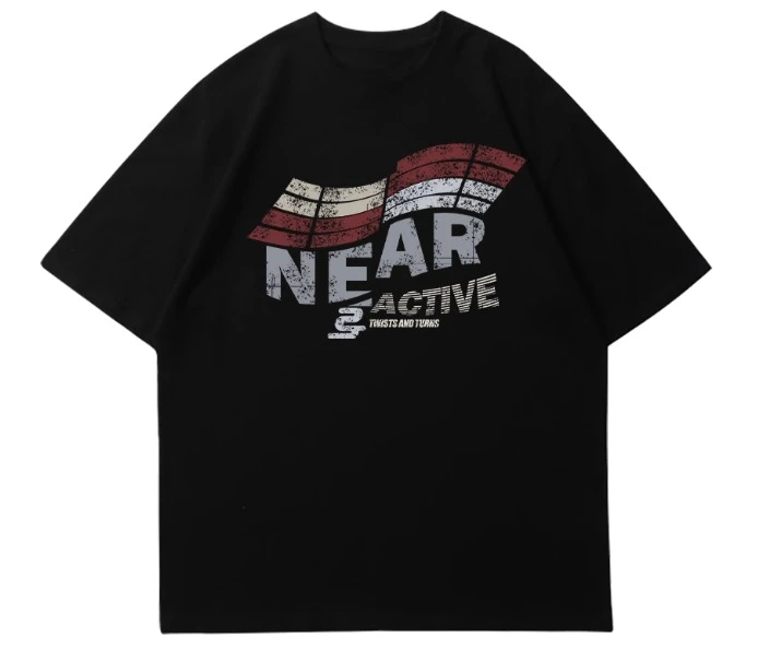 

2025 Fashioion 100% Cotton Men's and Women's T-shirt with Near Activity Letter Pattern Printed Casual Short Sleeve T-shirt