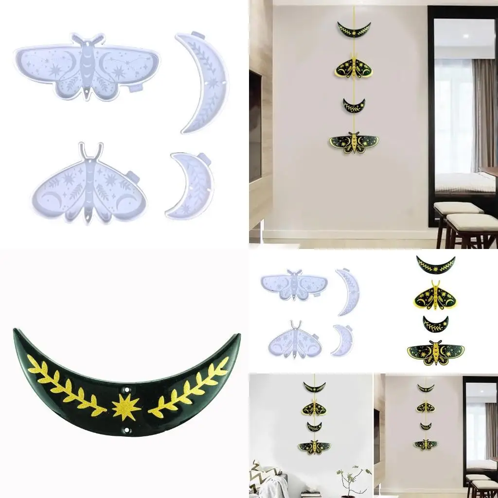 

Silicone Resin Mold Keychain Pendants Jewelry Making Molds for DIY Epoxy Casting Wall Hanging Ornamen