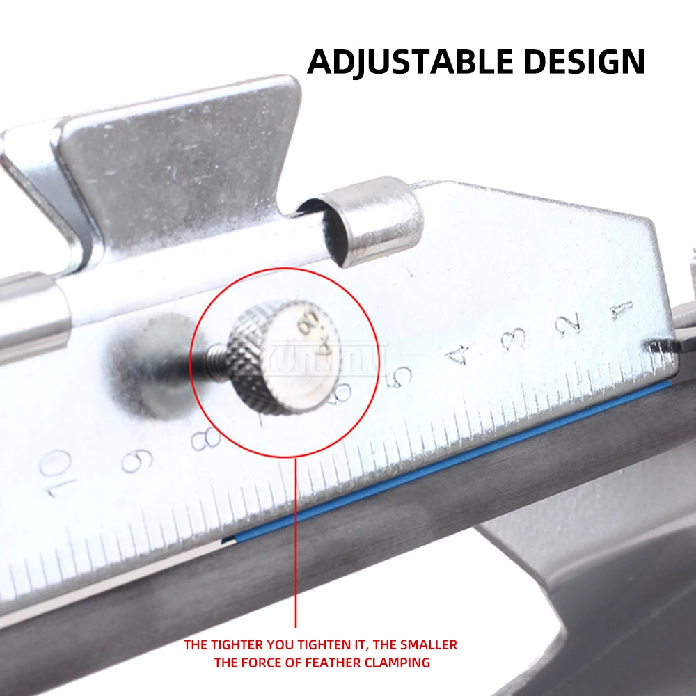   Durable Arrow Rod Clamp for Precision Shooting,Adjustable Gear Arrow Feather Adhesive Metal Clamp Archery Accessories