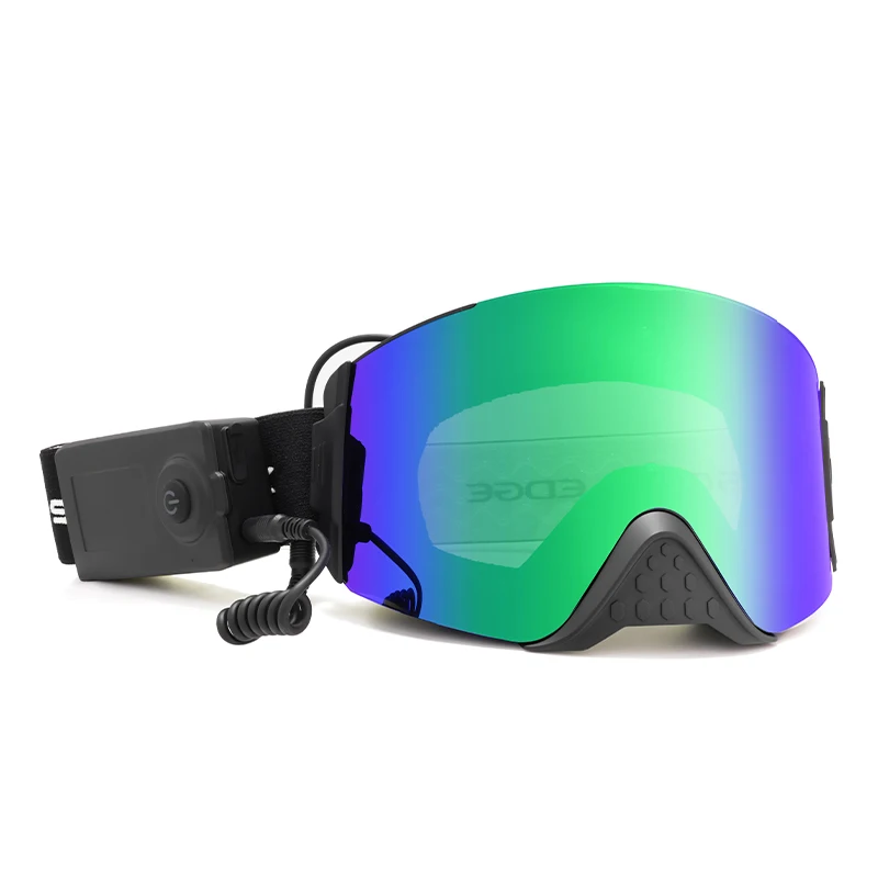 Ski Goggles Anti-fog Heated lens Perfect fits helmet