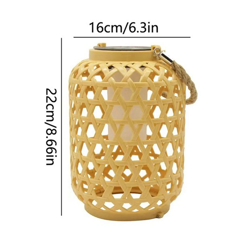 2Pcs Outdoor Solar Lantern With Handle Hanging Light Waterproof Solar Lantern, LED Decorative