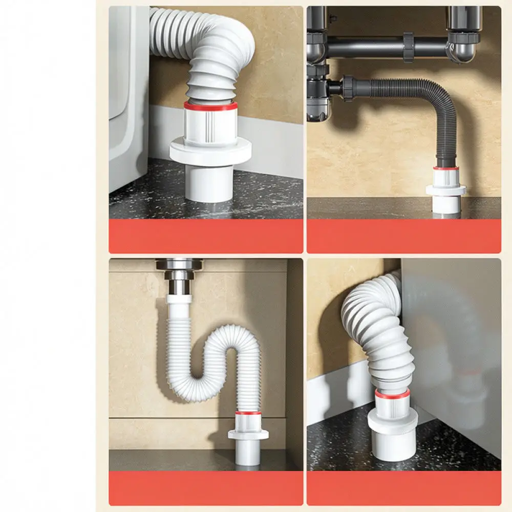 Bathroom Sink Drain Deodorizer Seal Pipe Anti Backflow Stopper Kitchen Basin Sewer Odor Proof Ring Durable ABS Fitting