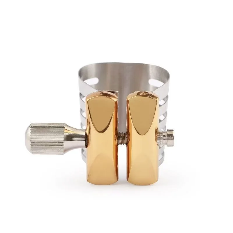 Soprano/Alto/Tenor Saxophone Mouthpiece Adjustable Saxophone Headjoint Single Screw Fastening Clip Stainless Steel Accessory