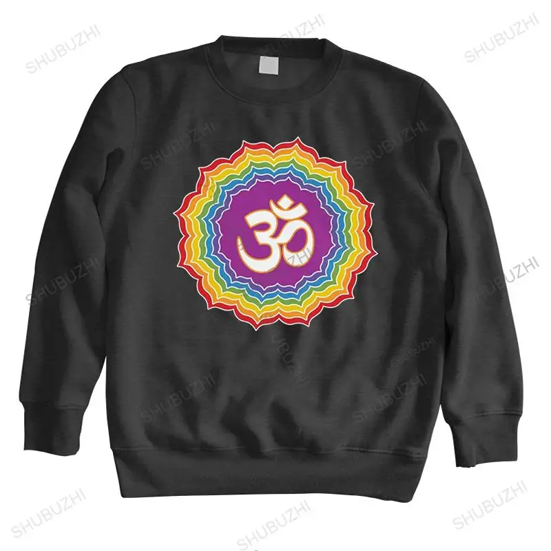 Seven Chakras Colors hoodie Men Cotton Buddha Mandala sweatshirt Flower sweatshirts Tops long sleeved Flower Of Life hoodies