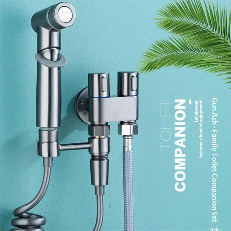 

Цельномедный бытовой смеситель для стиральной машины с одним входом и двумя выходами, универсальный трехходовой угловой клапан для унитаза с распылителем