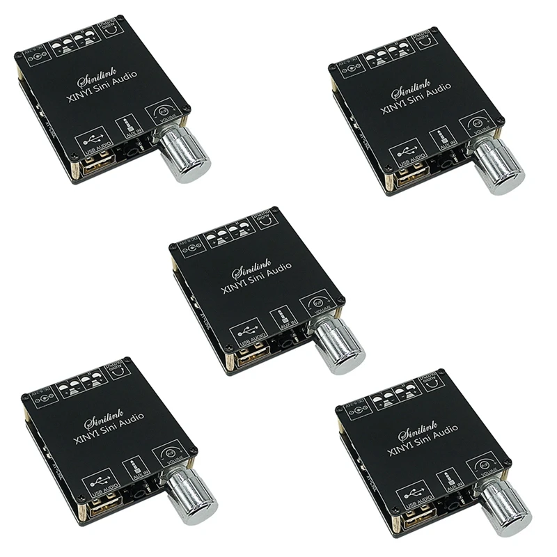 5X XY-C50L MINI Bluetooth 5.0 Wireless Audio Digital Power Amplifier Stereo Board 50Wx2 Bluetooth Amplificador 3.5MM USB