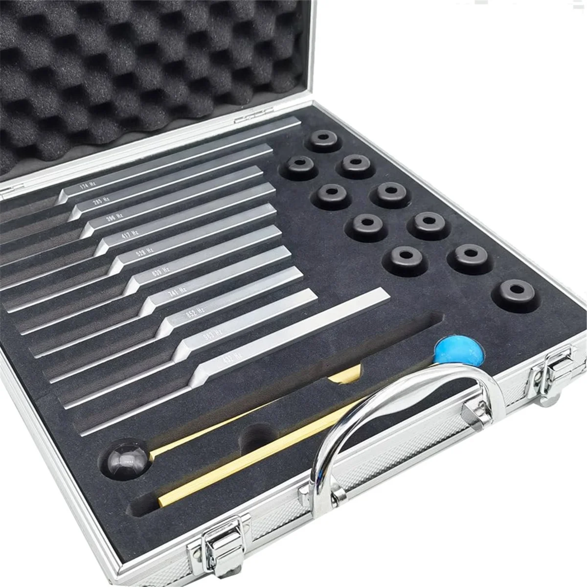 

A22I 10 PCS Tuning Fork Set , Tuning Forks for Healing Chakra Sound Therapy Keep Body Silver