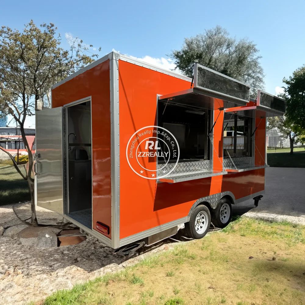 

Custom Food Trailer Truck Hamburgers Kiosk Hot Dog Snack Truck Food Cart Street Mobile Concession Food Truck