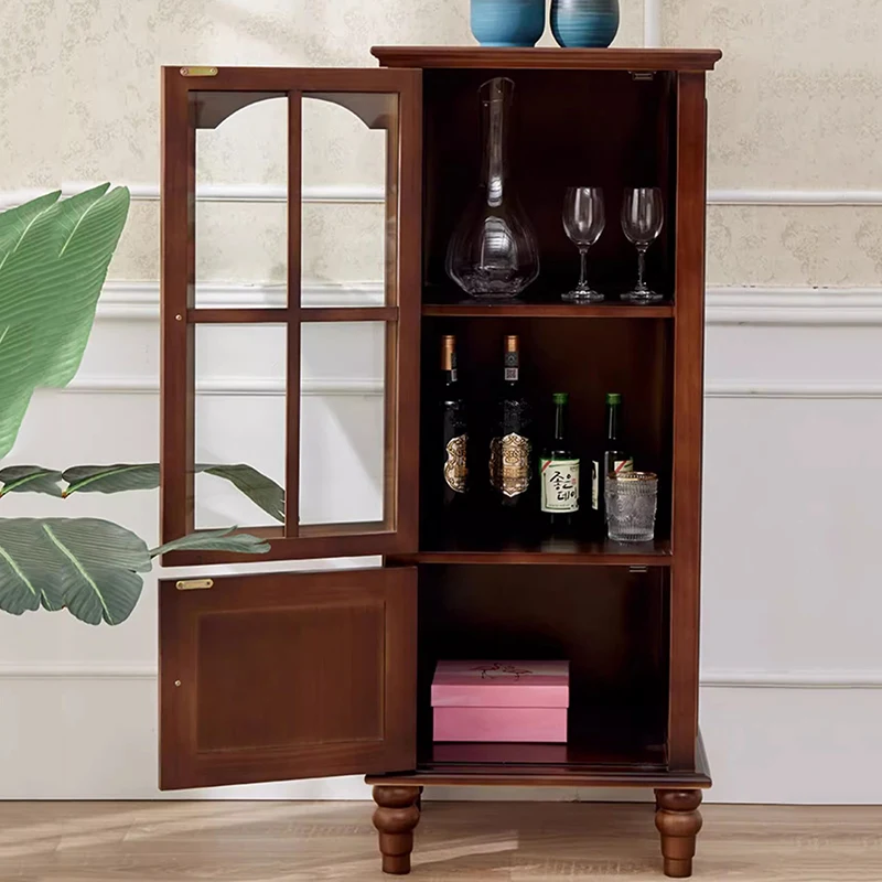 ^Designer Wood Bar Cabinet Shelves Living Room Mobile Storage Kitchen Restaurant Wine Cabinet Modern Estante Furniture For Room