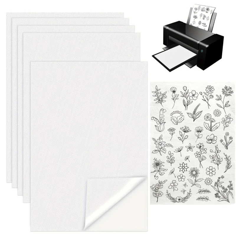 10Pcs Self-Adhesive Embroidery Stabilizer - Cold Water Dissolve Non-Woven A5/A4/B5 Eco-Friendly No Tracing Water Soluble Paper