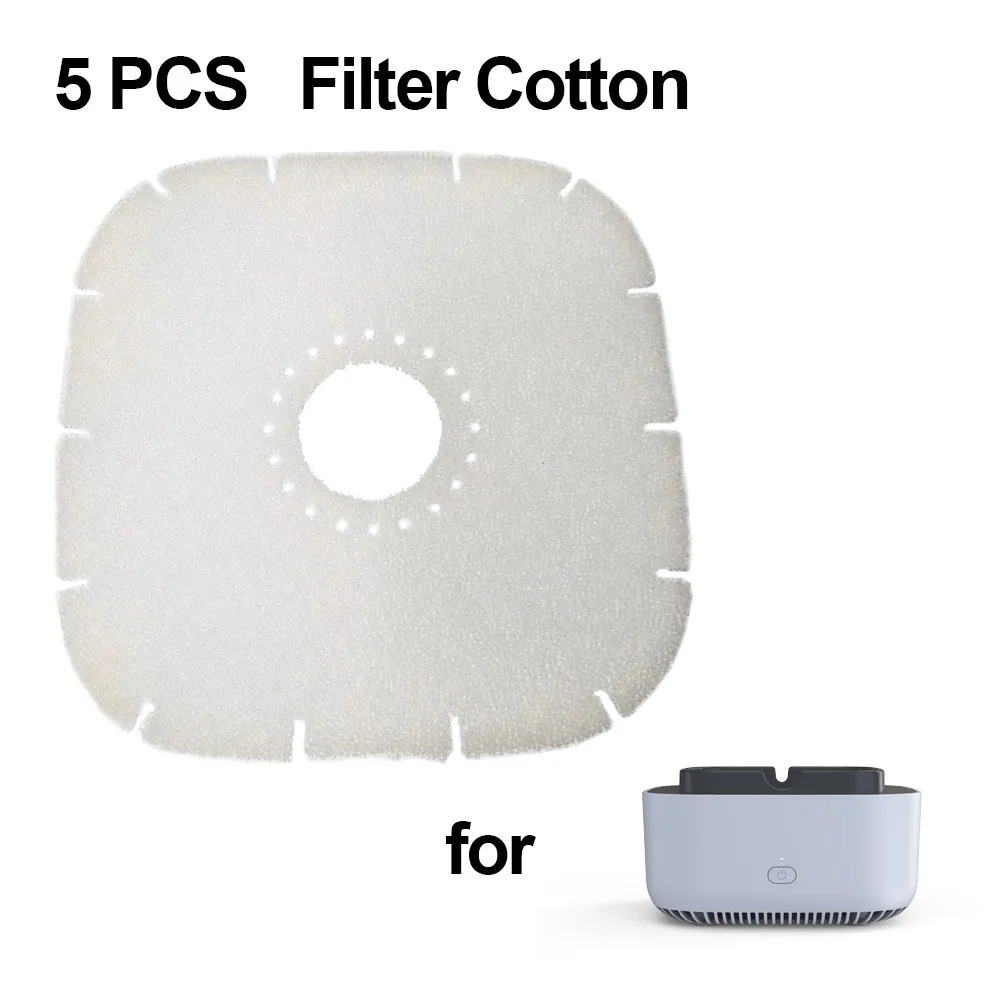 5 PCS Square Filter Cotton for Air Purification Ashtray  Anti Second-hand Smoke with Negative Ion Function