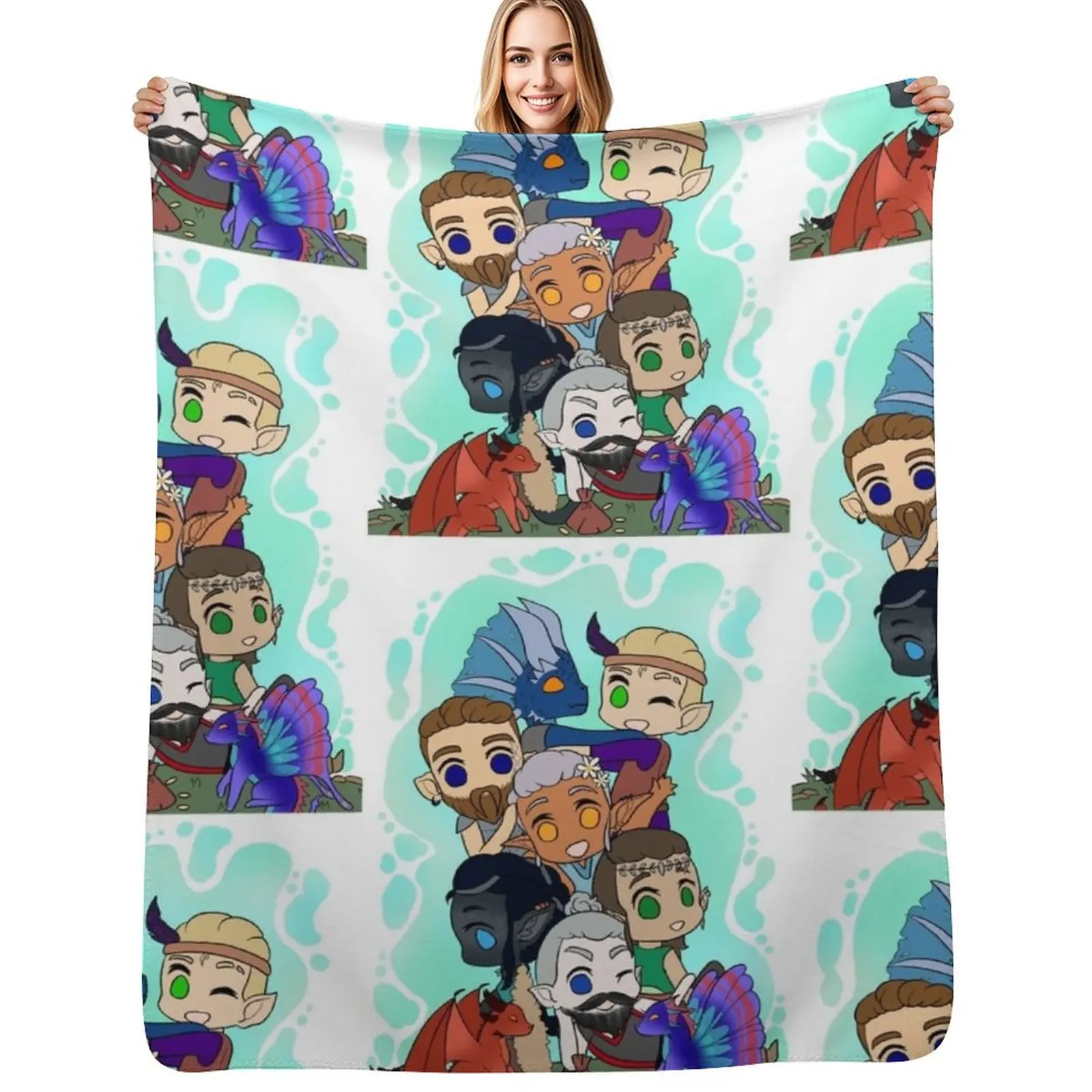 

Dnd Group Throw Blanket Personalized Gift Quilt Bed For Decorative Sofa Blankets
