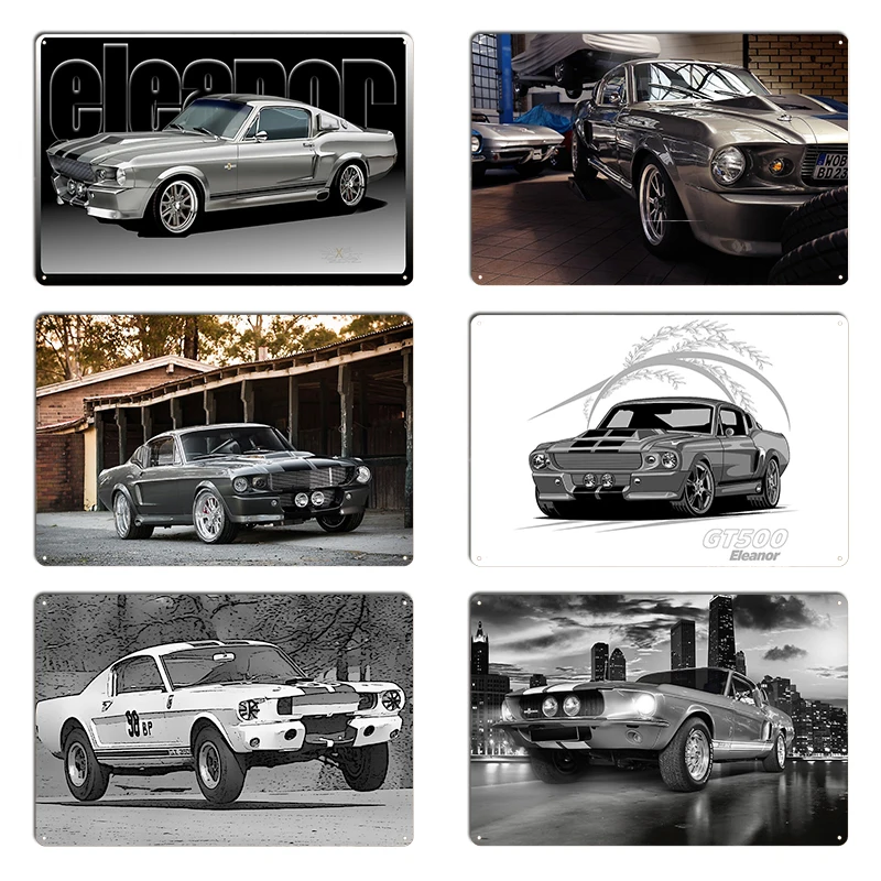 1967 Shelby Gt500 Eleanor placa de Metal cartel Club fiesta hogar cartel personalizado Shelby cartel de estaño