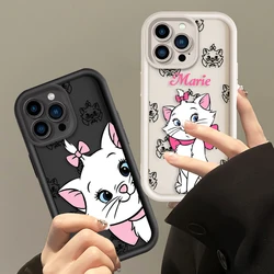 Art Disney Marie Cat For Apple iPhone 15 14 13 12 11 Mini XS XR X 8 7 Pro Max Plus Soft Eye Ladder Phone Case