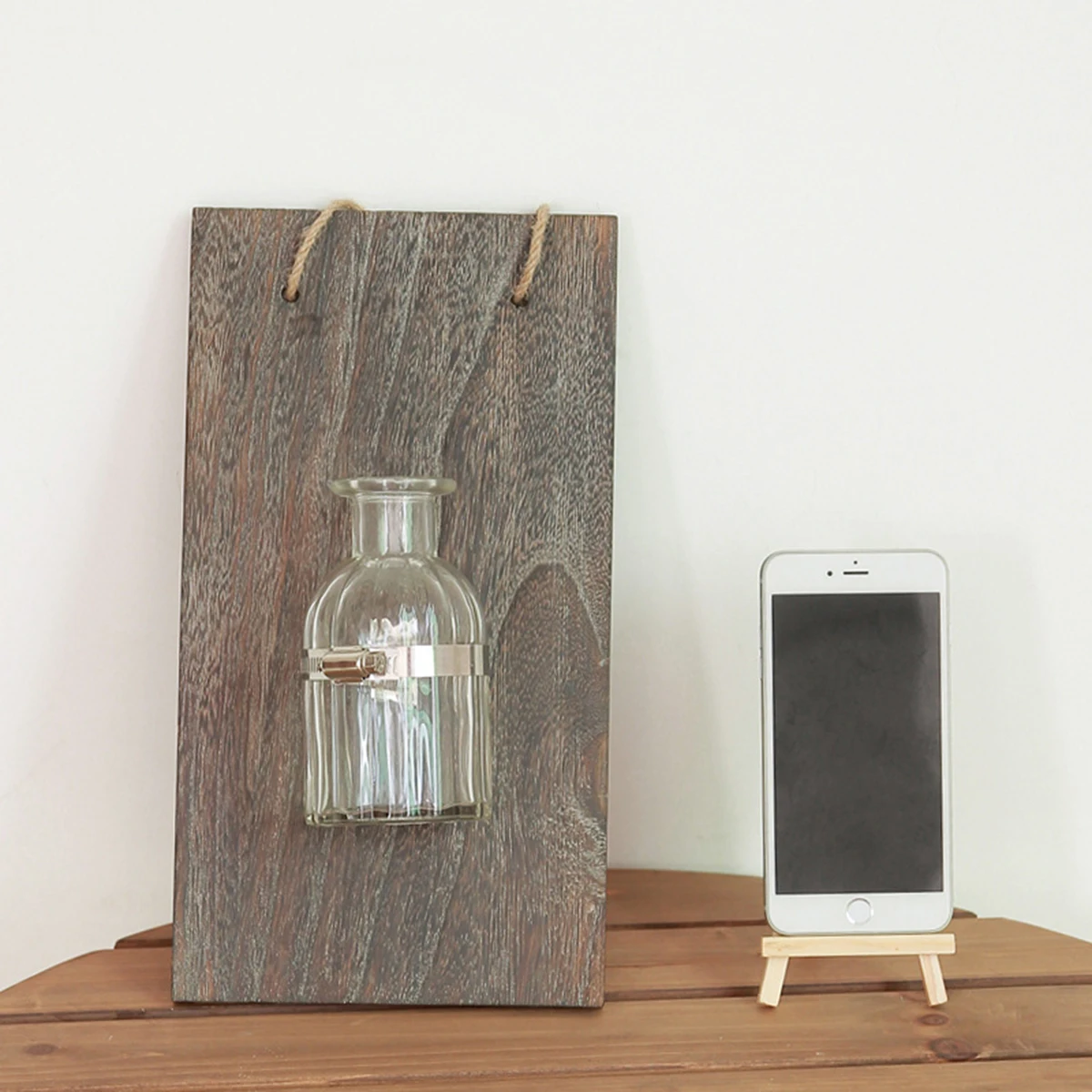 

Retro Wall Decoration Pendant Vase Flower Vintage Container Bamboo Creative Home