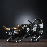 The Miami Bitcoin Bull Model Statue Robot Sculpture Office Desk Home Decoration Coins Badge Wall Street OX Bitcoin