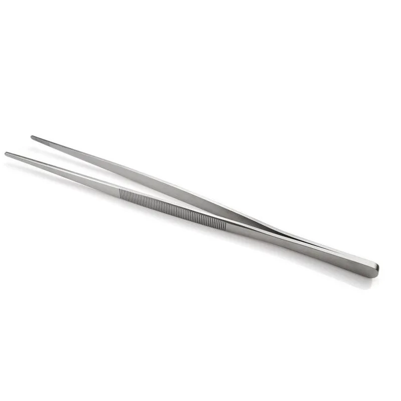 Zahnpinzette aus Edelstahl, lange Grill-Lebensmittelzange, gerade Pinzette, für Zuhause, medizinischer Garten, Küche, Grillwerkzeug, Wimpernpinzette – Detail 14