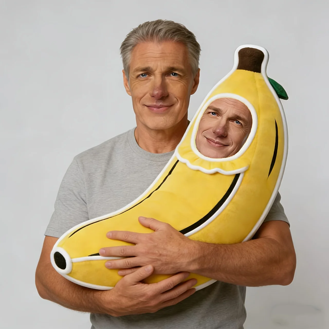 Personalized Funny Banana Man Photo Pillow - Face Customization Cushion - Soft Stuffed Support - Valentine'S Day Birthday Annive
