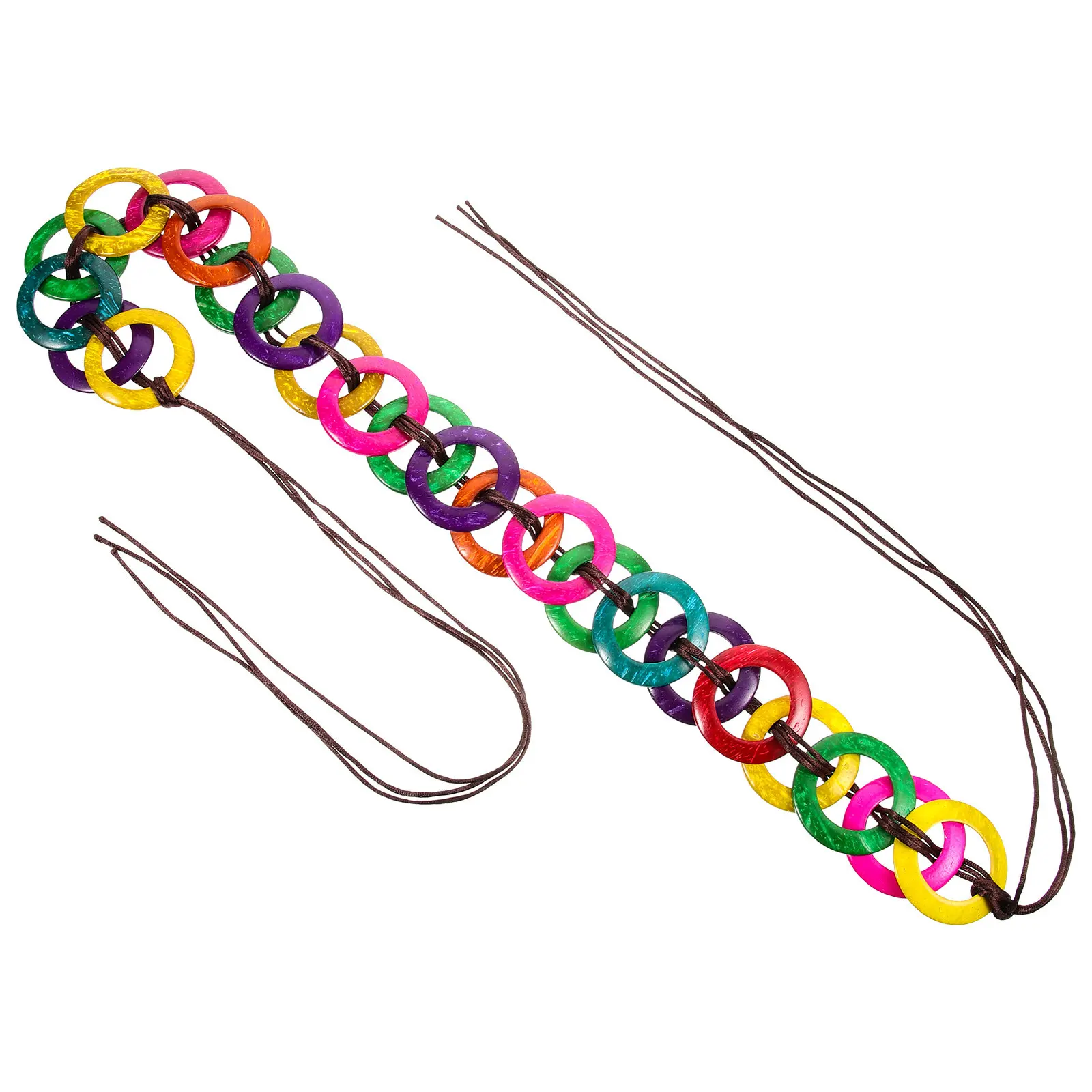 Rope Belt for Women Multi Colored Waist Tie Adjustable Dress Belt Exquisite Craftsmanship Lightweight Coconut Shell Material