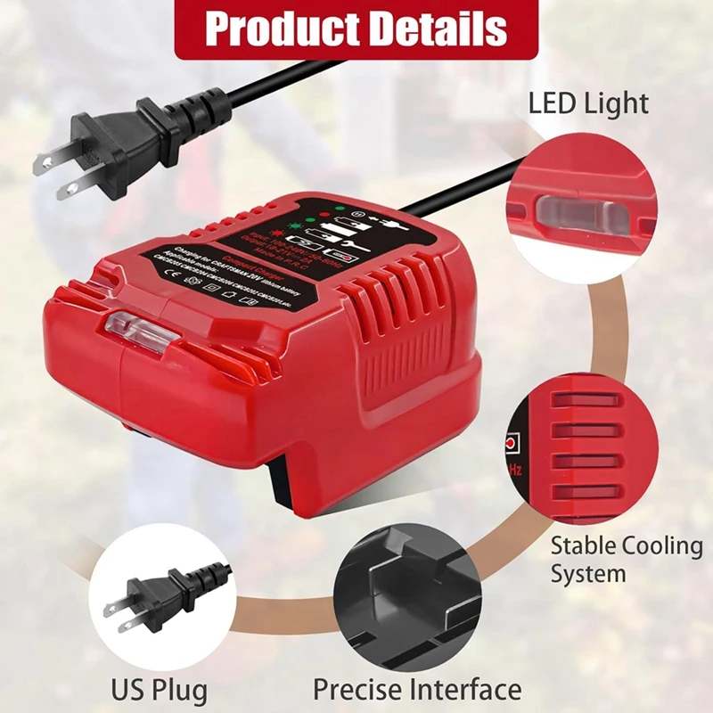 

Аккумулятор для Craftsman V20 20V Max Lithium Battery Mini, совместимый с CMCB202, CMCB204, CMCB206, CMCB104, прочный, с американской вилкой.