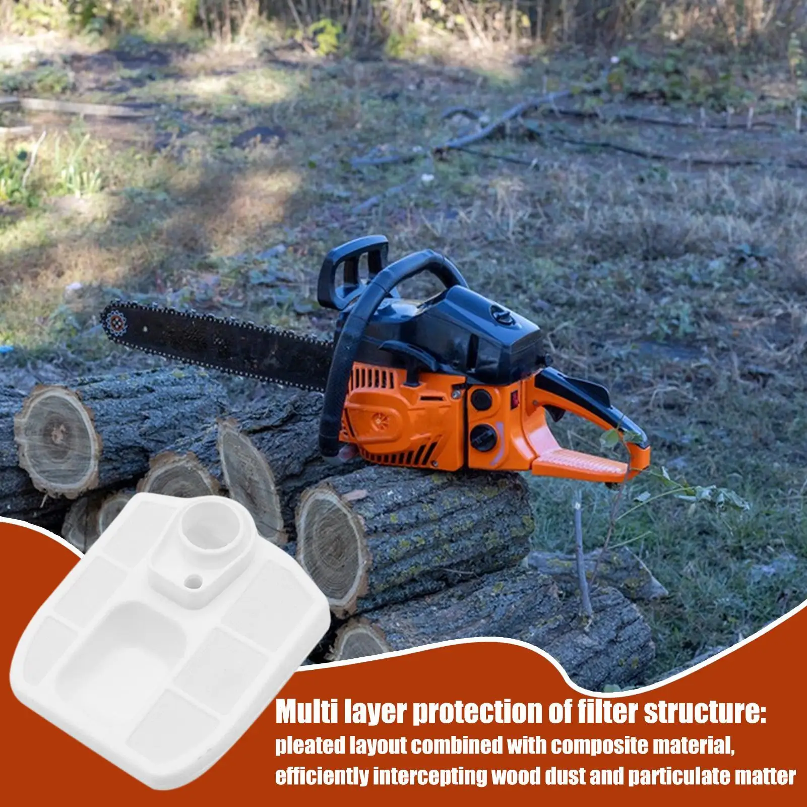 

Chainsaw Air Filter Garden Equipment Parts Shock-Resistant Precision Chainsaw Air Filter For Outdoors Patio Garden Backyard