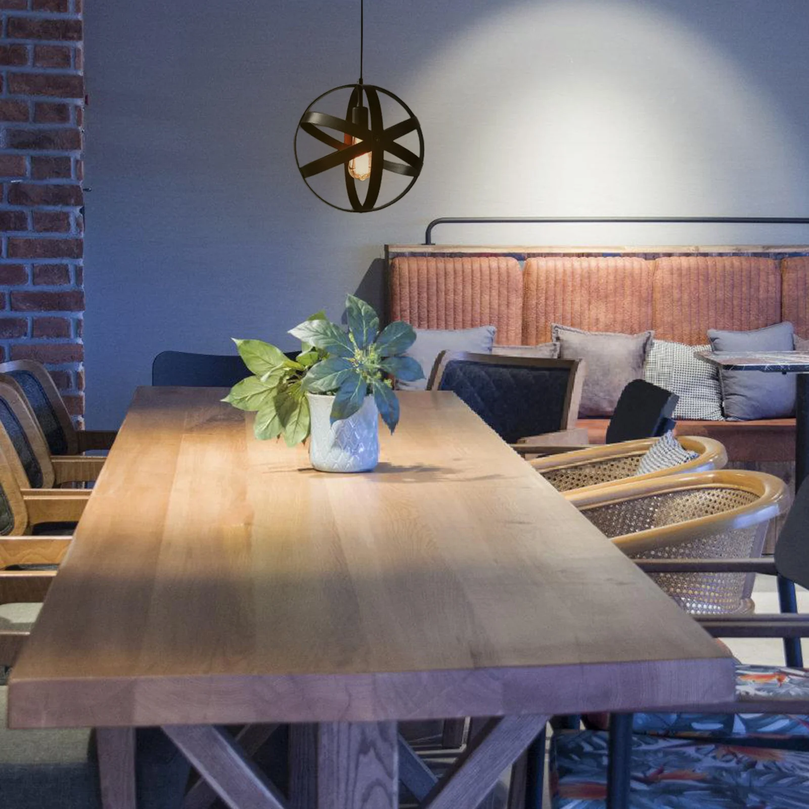 

Vintage Pendant Lamp Shade Retro Iron Wire Globe Cage For Bar Cafe Shop Home Decor Industrial Lighting Fixture Replacement