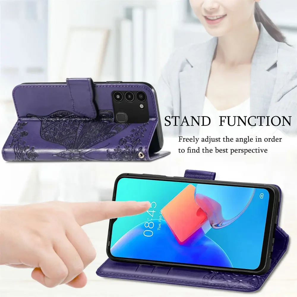 Spark 20 Pro+ 10 9 8C GO Book Case Leather Butterfly Wallet Magnetic Phone Funda for Tecno Spark20 Pro Plus 10c Shockproof Cover