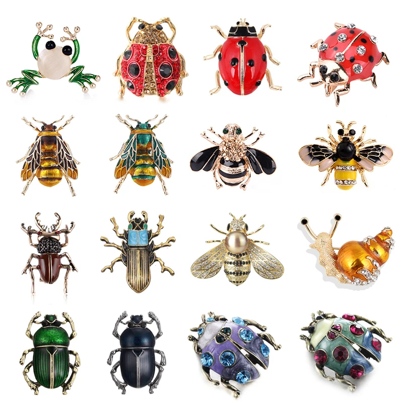 29 Styles Animal Bee Ladybird Ants Bird Snails Brooches Insect Brooch Pin Jewelry Banquet Christmas Gifts Accessories Jewelry