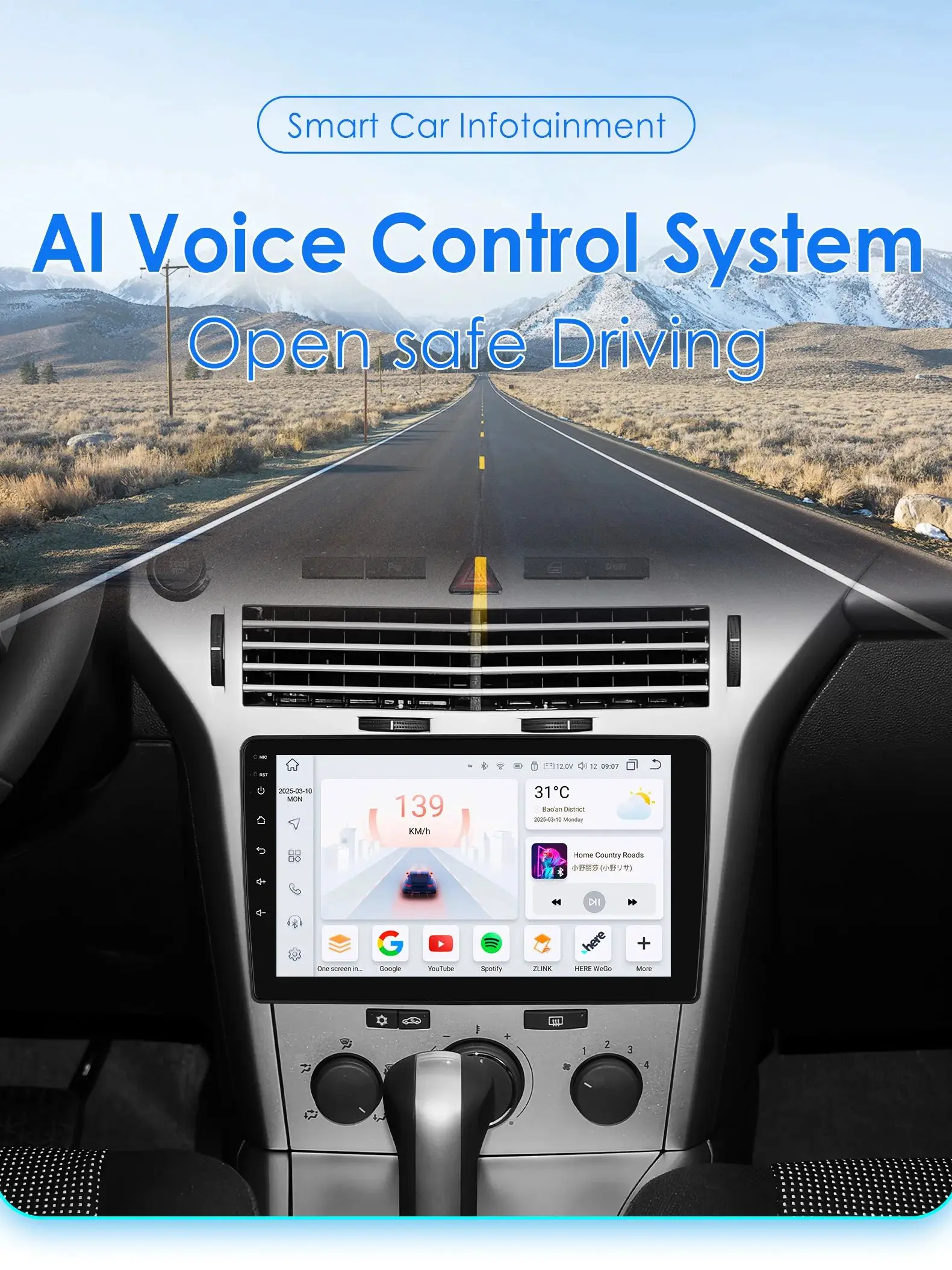 Hizpo 9 "Android 14 Autoradio Für Opel Astra H 2004 Antara Corsa C D Meriva Zafira Vivaro Combo Vauxhall Holden 4G Carplay 7862